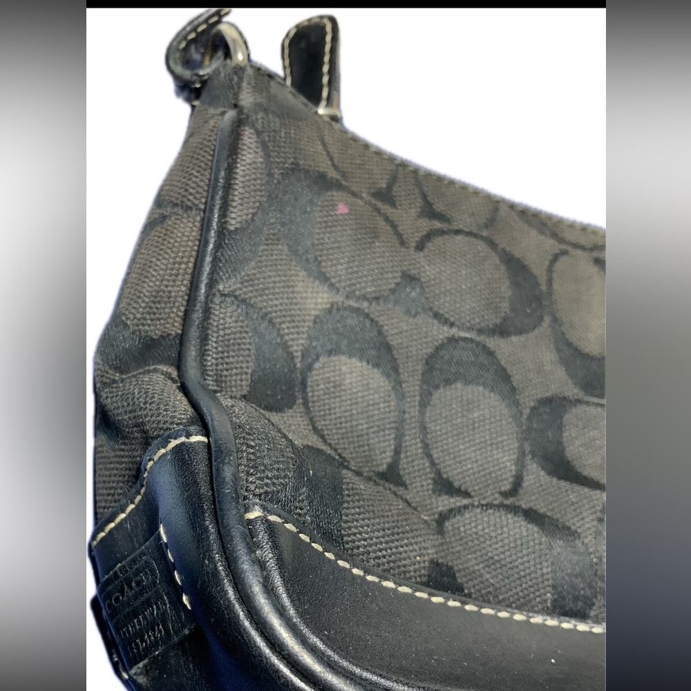 Coach Vintage Black Signature C Demi Mini Shoulder Handbag Baguette Y2K 90's - Picture 9 of 13